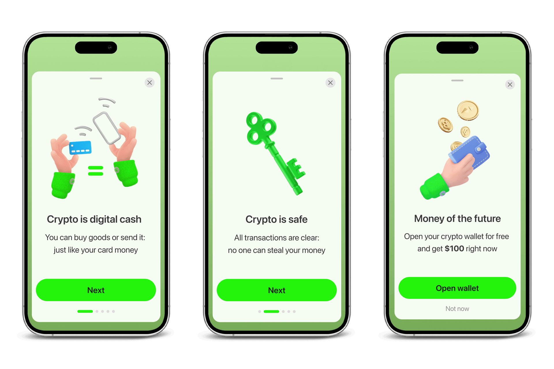 Crypto 55+ product interface preview