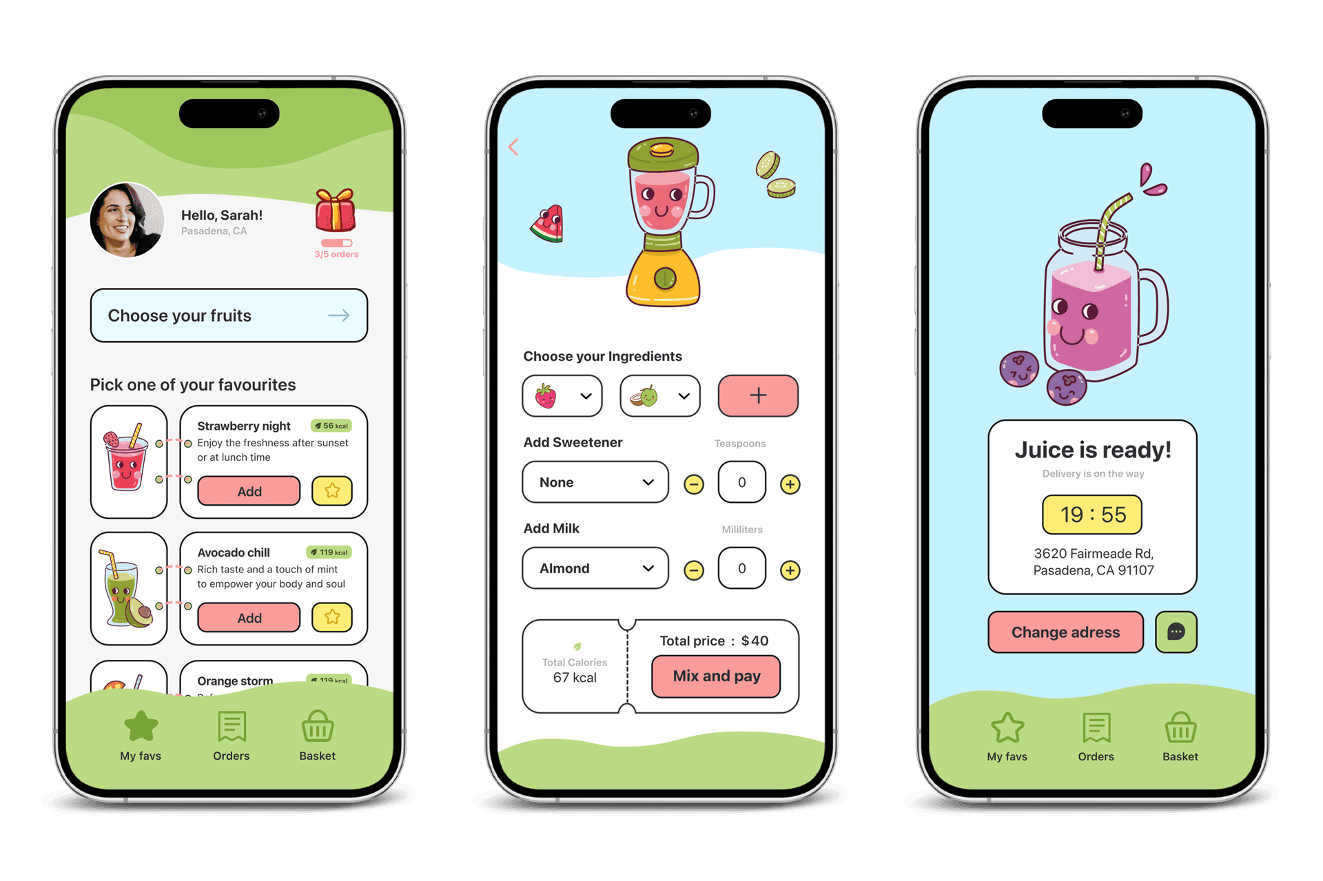 Juice&GO product interface preview